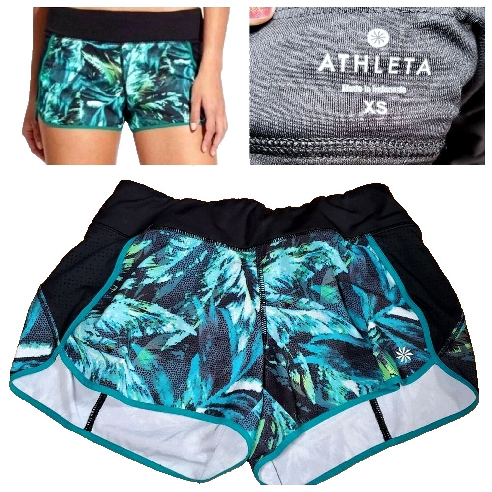 Athleta Track This Run Shorts size XS Napali 26" Waist Running Athletic Athleisu